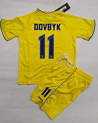 Футбольна форма дитяча Україна Dovbyk 11/Україна в стилі Joma жовта