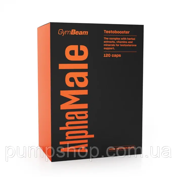 Тестобустер GymBeam AlphaMale 120 капс.