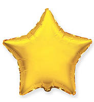 Воздушные шарики "Звезда", Испания, размер 45 см, цвет золото