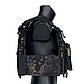 Плитоноска бронежилет чорний камуфляж / black camo MOLLE зі швидким скиданням, фото 5