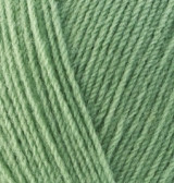 Нитки пряжа для в'язання напіввовна SUPERLANA TIG Суперлана Тіг ALIZE Алізе № 852 - зелений чай
