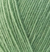 Нитки пряжа для в'язання напіввовна SUPERLANA TIG Суперлана Тіг ALIZE Алізе № 852 - зелений чай