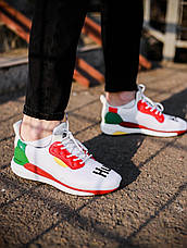 Чоловічі кросівки Pharrell Williams x Adidas Solar Hu Glide White Red Yellow CG6776, фото 5