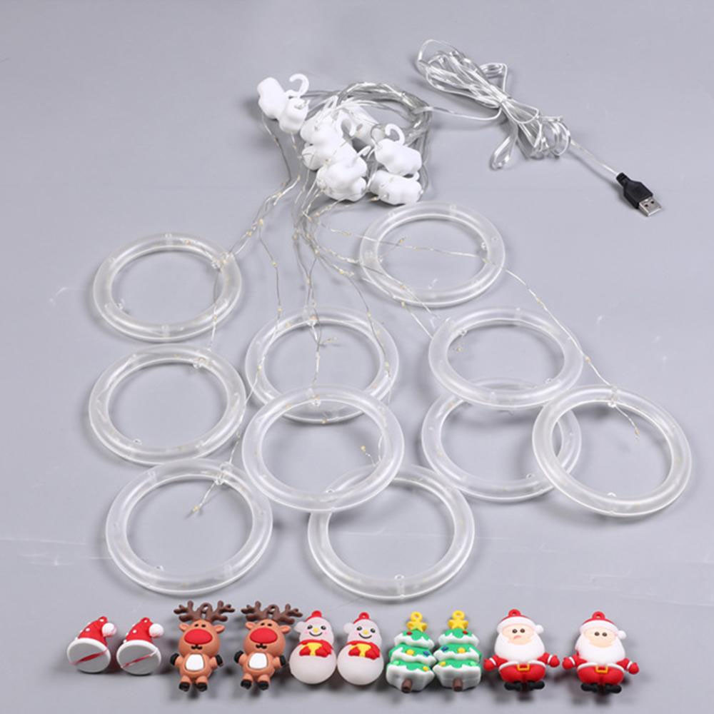 Штора Xmas Кільця з фігурами 3mх70cm 110L W білий