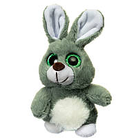 Мягкая новогодняя игрушка под ёлку "Пушистый кролик" 20 см зелёный