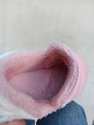 Уги дутики стьобані автоледі Рожеві зимові UGG Pink короткі сліпони мокасини жіночі теплі, фото 4