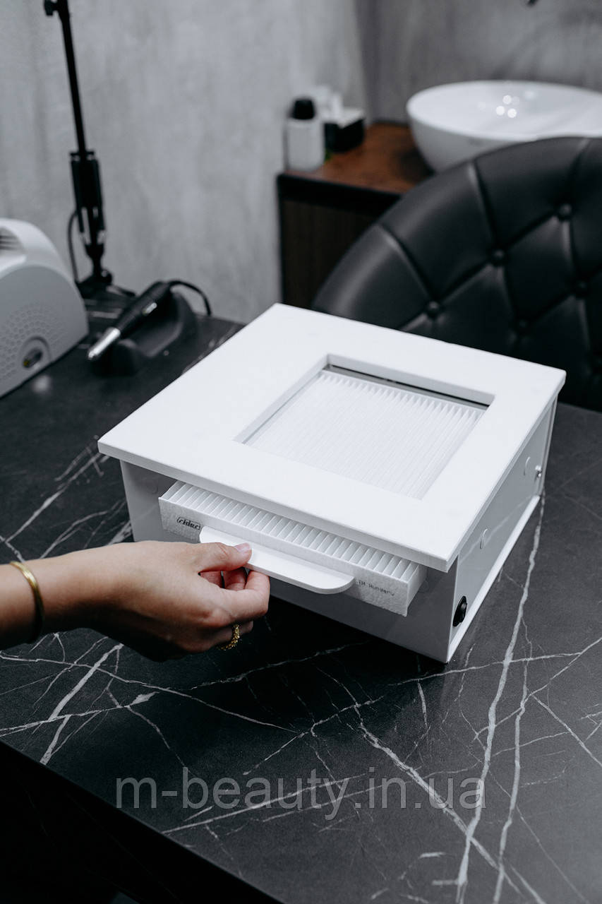 Вбудована витяжка для манікюру пилосос ХЕПА фільтром манікюрна витяжка врізна в стіл AIR MAX VF 10, фото 1