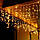 Гірлянда Xmas LED 200 3.3Line Short curtain Бурульки/Бахрома WW-1 10х1.5м теплий білий зі з'єднувачем, фото 4