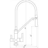 Змішувач для кухні під осмос TOPAZ ZARA TZ 8812-H24 Baumar - Завжди Вчасно, фото 5