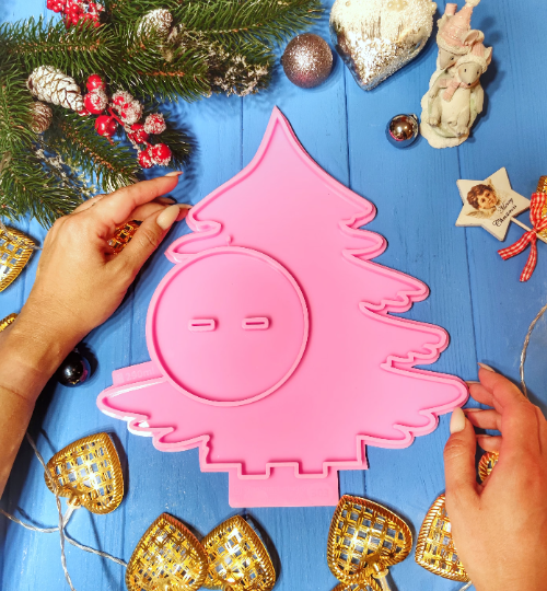 Знижка.Великий молд для декору "Christmas tree" Різдвяна ялинка з підставкою