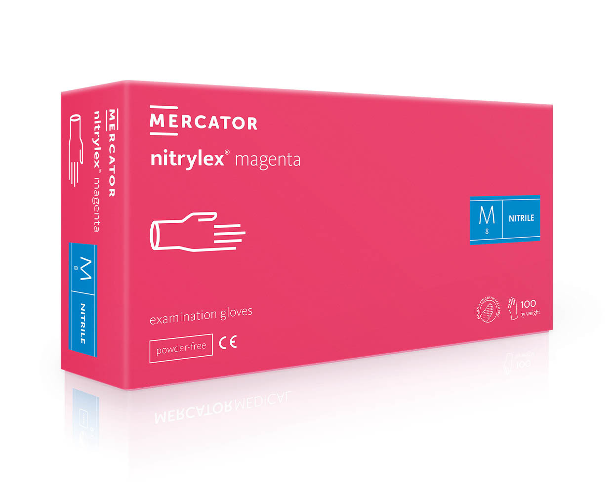 Рожеві рукавички нітрилові Nitrylex Magenta