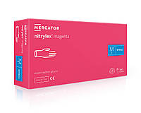 Розовые нитриловые перчатки Nitrylex® Magenta