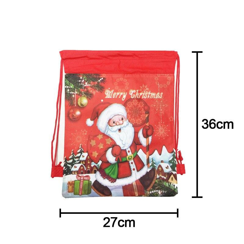 Новорічна Різдвяна сумка для подарунків червона Merry Christmas 36x27см, фото 1