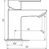 Змішувач для умивальника TOPAZ BARTS TB 07201-H36 висота H-130мм ,шланги TAQ-M1055,D35 Baumar - Завжди Вчасно, фото 6
