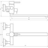 Змішувач для ванни Globus Lux ALPEN SBT1-208 Baumar - Завжди Вчасно, фото 5