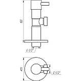 Кран напівобертовий кутовий SOLOMON 1/2"х1/2" Lazer 7076  Baumar - Завжди Вчасно, фото 5