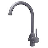 Змішувач для кухні під осмос Globus Lux LAZER GLLR-0333-3-TITANIUM Baumar - Завжди Вчасно, фото 3