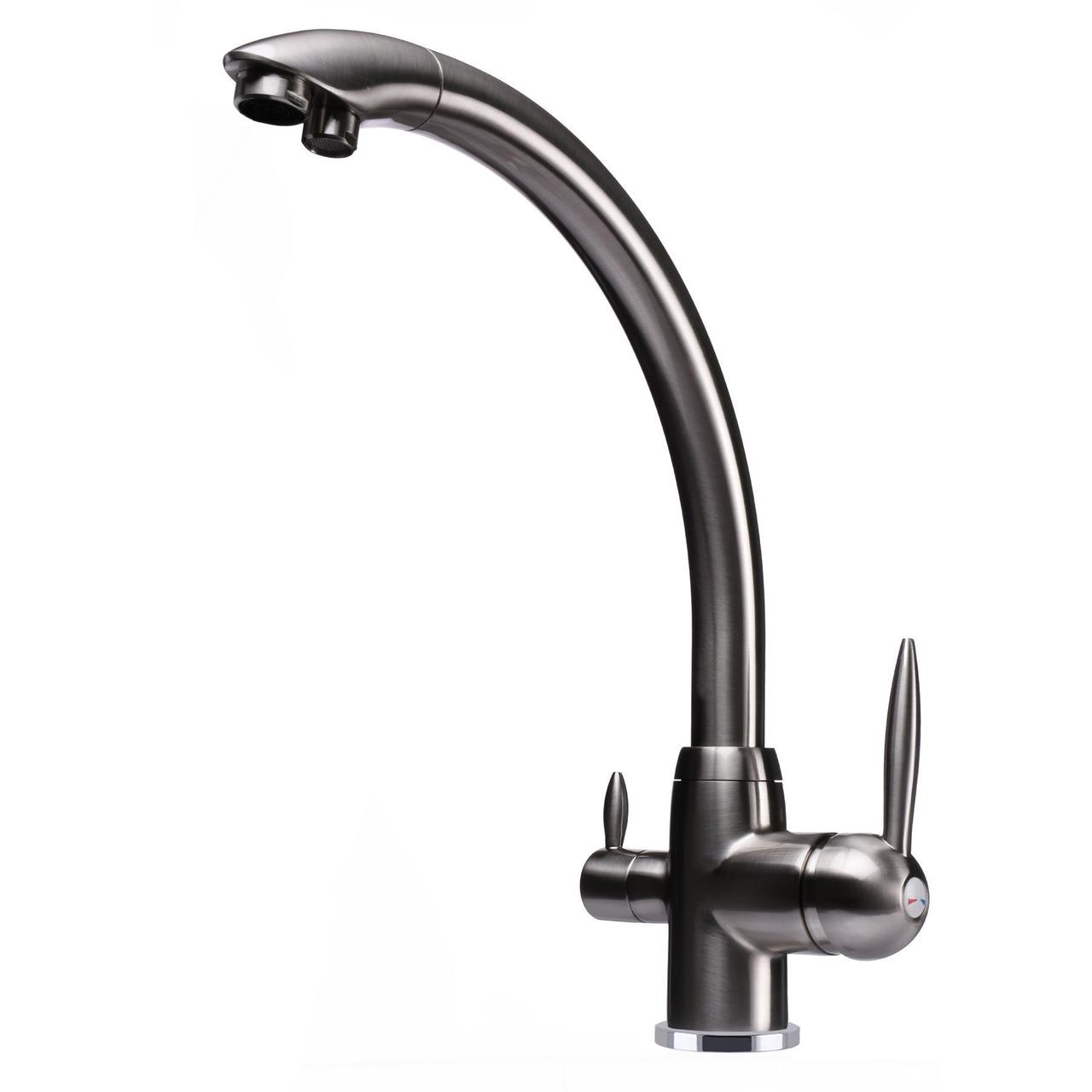 Змішувач для кухні під осмос Globus Lux LAZER GLLR-0777-8-STSTEEL Baumar - Завжди Вчасно, фото 1