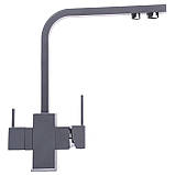 Змішувач для кухні під осмос Globus Lux LAZER GLLR-0111-3-TITANIUM Baumar - Завжди Вчасно, фото 3