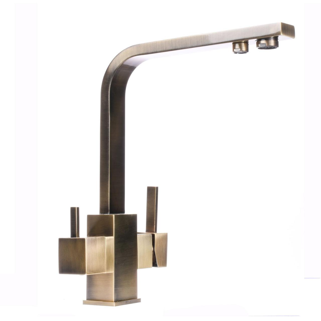 Змішувач для кухні під осмос Globus Lux LAZER GLLR-0111-9-BRONZE Baumar - Завжди Вчасно, фото 1