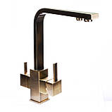 Змішувач для кухні під осмос Globus Lux LAZER GLLR-0111-9-BRONZE Baumar - Завжди Вчасно, фото 3