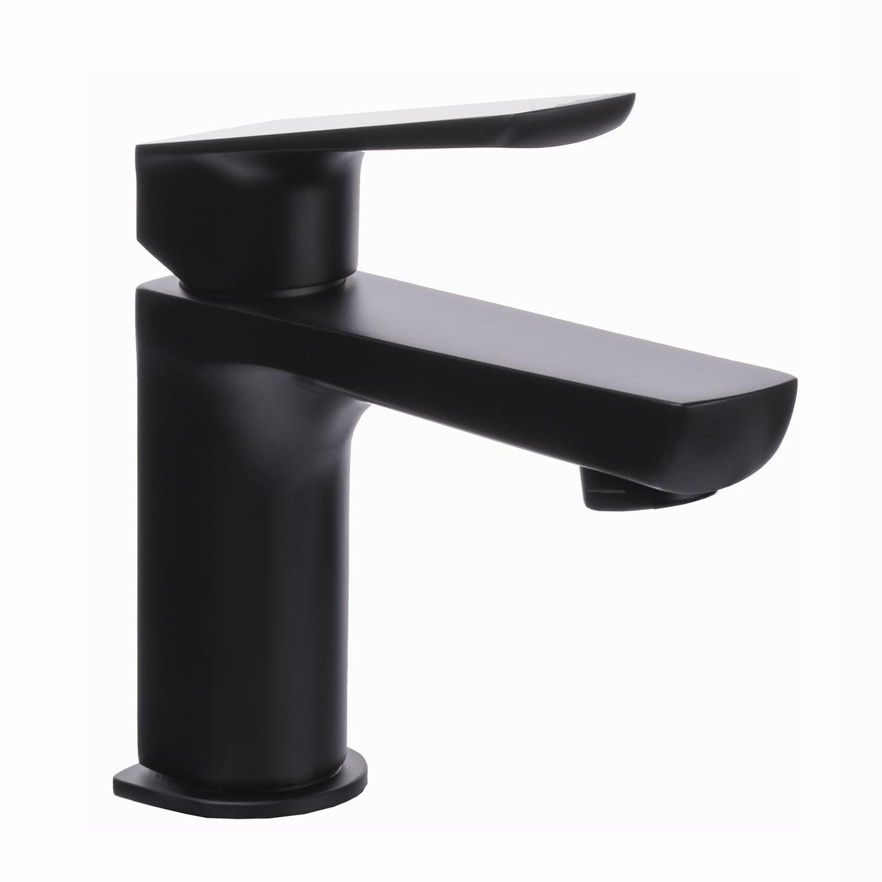 Змішувач для умивальника TOPAZ LEXI TL 21201-H57-BL на гайці,Чорний мат.,шланги TAQ-M1055,D25 Baumar - Завжди Вчасно, фото 1