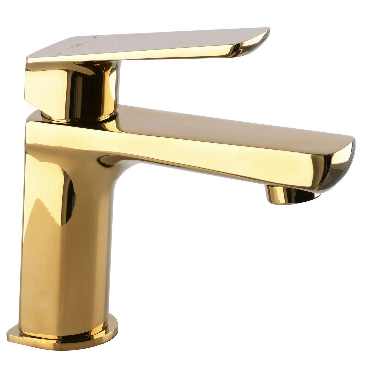 Змішувач для умивальника TOPAZ LEXI TL- 21201-H57-AU cartridge D25 золото PVD Baumar - Завжди Вчасно, фото 1