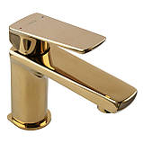 Змішувач для умивальника TOPAZ LEXI TL- 21201-H57-AU cartridge D25 золото PVD Baumar - Завжди Вчасно, фото 3