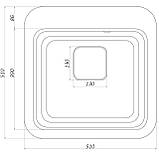 Гранітна мийка Globus Lux BARBORA чорний металік 510х510мм-А0001 Baumar - Завжди Вчасно, фото 7