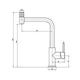 Змішувач для кухні під осмос TOPAZ CORSICA TC-8802-H48 Baumar - Завжди Вчасно, фото 5