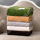 Плед Покривало мікрофібра "Бамбук" 150х200 см Кремовий, фото 4