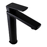 Змішувач для умивальника TOPAZ LEXI TL 21203-H57-BL високий,Чорний мат.,шланги TAQ-M1055,D25 Baumar - Завжди Вчасно, фото 4