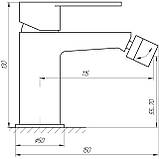 Змішувач для біде TOPAZ BARTS TB 07601-H36, Шланги TAQ-M1055 Baumar - Завжди Вчасно, фото 6