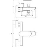 Змішувач для ванни TOPAZ BARTS TB 07101-H36 Baumar - Завжди Вчасно, фото 5