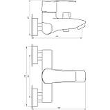 Змішувач для ванної Globus Lux QUEENSLAND GLQU-0102N EURO латунь (картридж Sedal) Baumar - Завжди Вчасно, фото 5