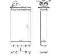 Радиатор печьки Opel OMEGA B 2.0-3.0 1994-2003