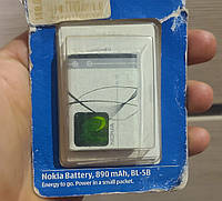 Акумулятор BL-5B Nokia 3220, 3230, 5070, 5140, 7260, Li-ion, 3,6 B, 890 мАг, Original (PRC)