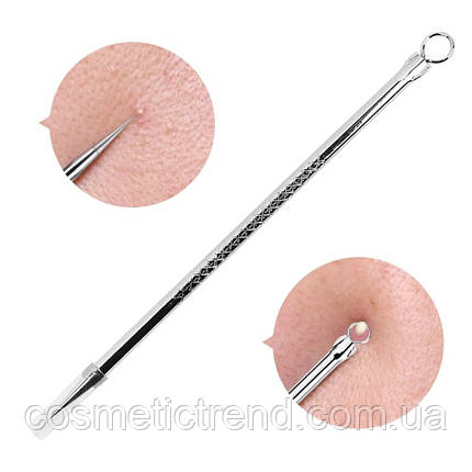 Голка-відаля для чищення обличчя косметологічна двостороння, L=8см, фото 1