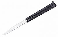 Нож балисонг туристический складной, складывается одной рукой, цельно металический, нож бабочка