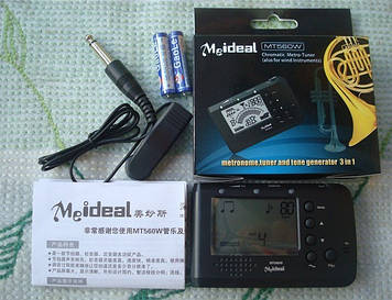 MT560W Meideal Цифровий гітарний тюнер налаштовувач метроном настройковий для струнних і духових інструментів 2,1