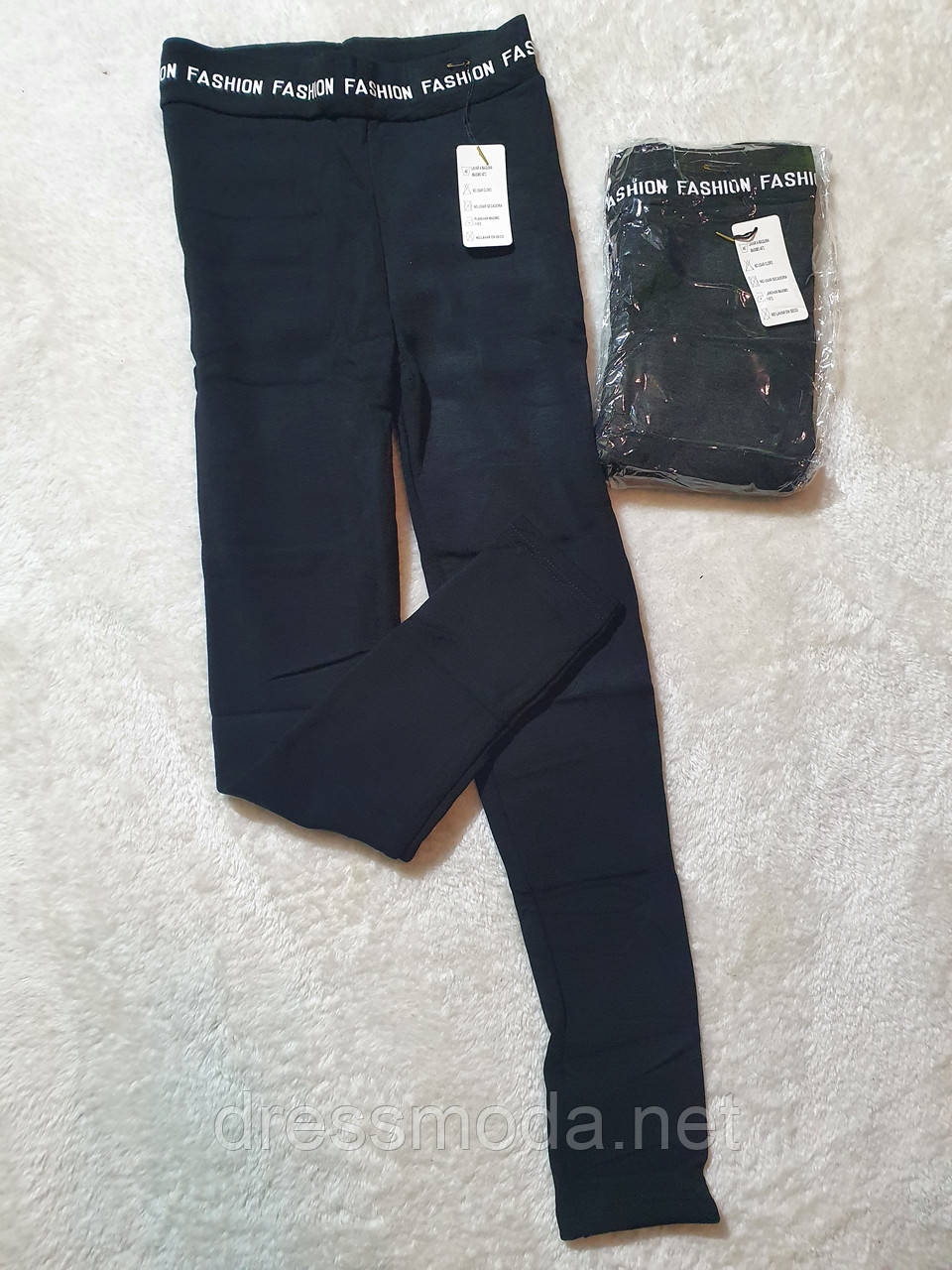 Жіночі трикотажні легінси на флісі M-2XL, фото 1