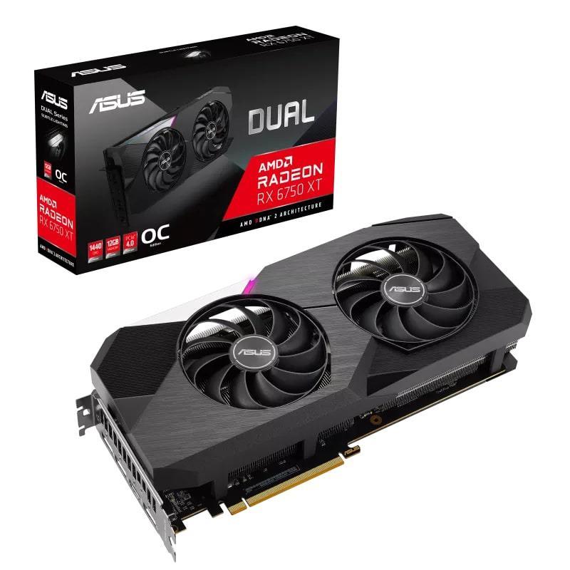 Відеокарта AMD Radeon RX 6750 XT 12 GB GDDR6 Dual OC Asus (DUAL-RX6750XT-O12G)