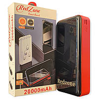 Power bank Red Zone 20000 mAh. Универсальная мобильная батарея. Мощный повербанк