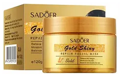 Нічна золота маска для порцелянової шкіри SADOER Gold Shiny Repair Facial Mask, 120 г