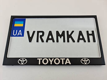 Номерна рамка для авто Toyota black, рамка під американський номер