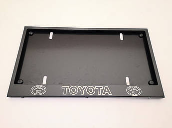 Номерна рамка для авто Toyota black kontur, рамка під американський номер