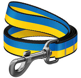 Повідець для собак Waudog нейлон Colors of freedom розмір М Довжина 122см Ширина 20мм
