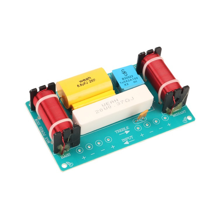 Пасивний 3-смуговий кросовер фільтр НЧ, СЧ і ВЧ звуку 4-8 Ом 120 Вт WEAH-338, фото 1