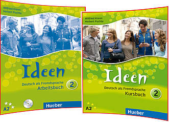 Ideen 2. Kursbuch+Arbeitsbuch. Комплект книг німецької мови. Підручник+Зошит. Hueber