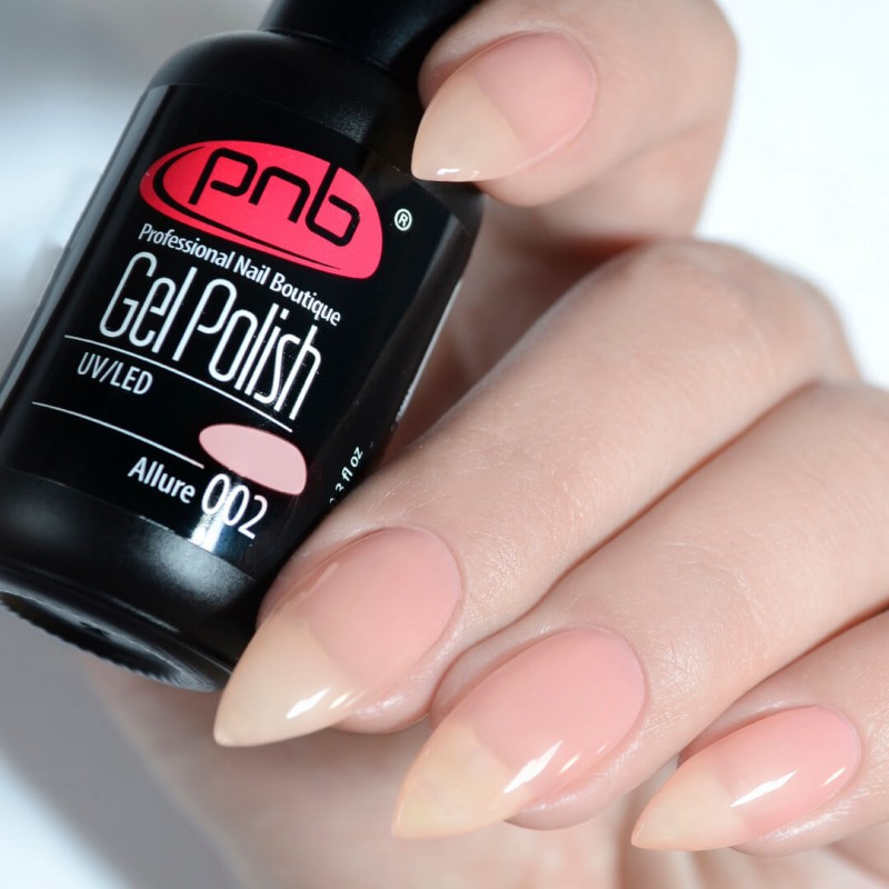 Гель-лак PNB № 002 Allure, 8 мл світло-рожевий